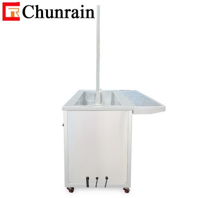 2 Mètre de nettoyage réservoir nettoyant à ultrasons pour les fenêtres sales voile rideau 160L double réservoir voile de fenêtre nettoyant à ultrasons